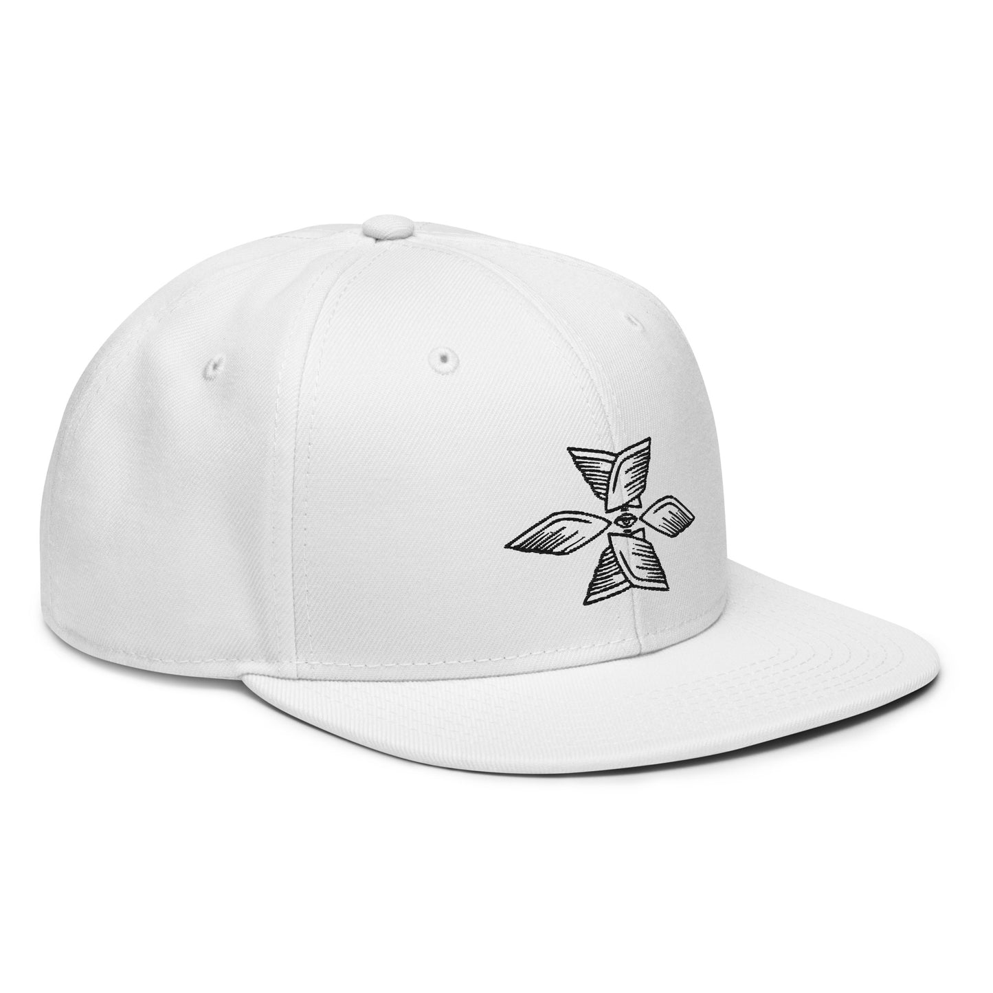 Seraphim Hat (White on Black)