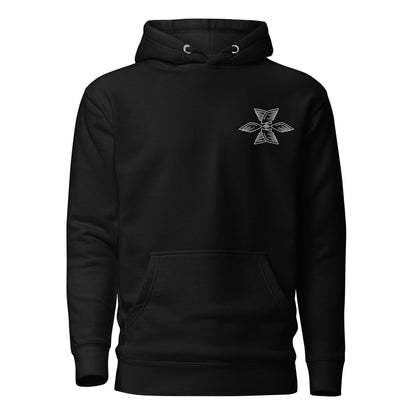 Embroidered Seraphim Hoodie (White on Black)