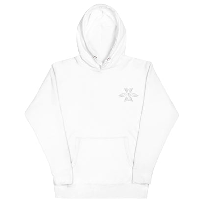 Embroidered Seraphim Hoodie (White on White)