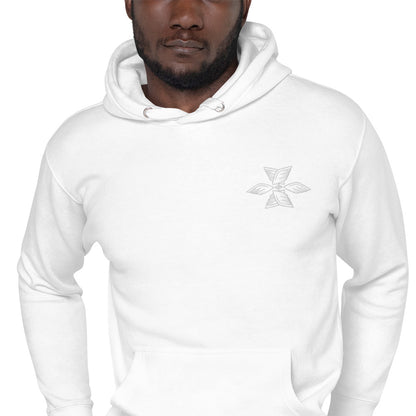 Embroidered Seraphim Hoodie (White on White)